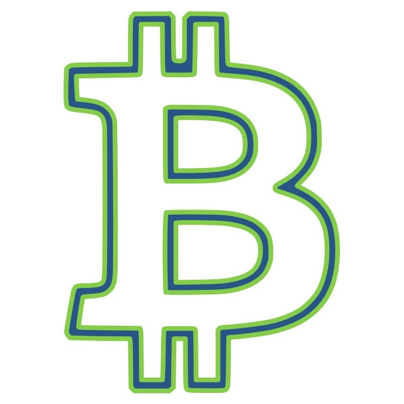 Bitcoin Logo Outline Neon Minimalistisch