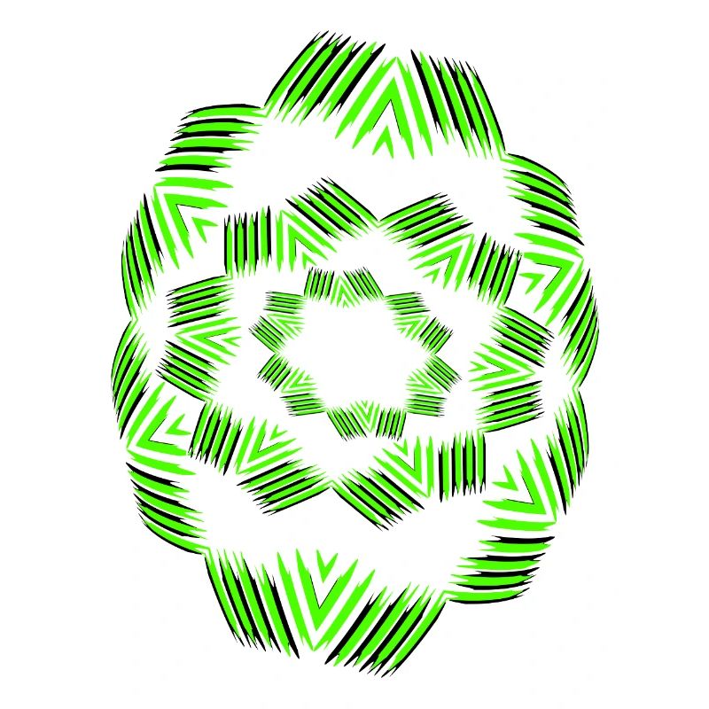 Neon Mandala Fächer Muster