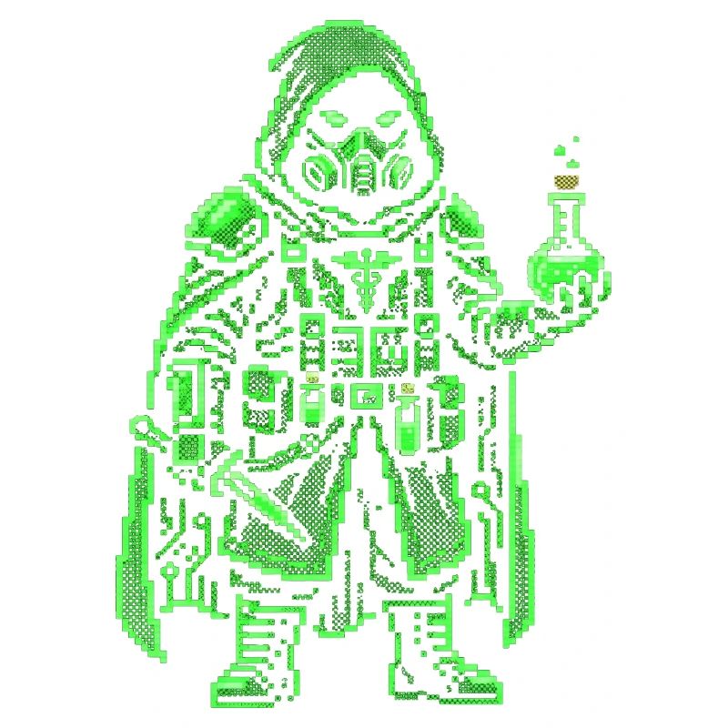 Punk Apotheker Pixel Art Retro Hacker
