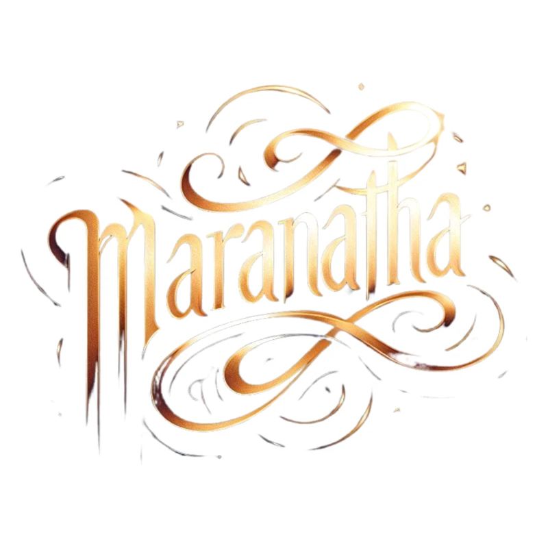 Maranatha Gold Script Swirls