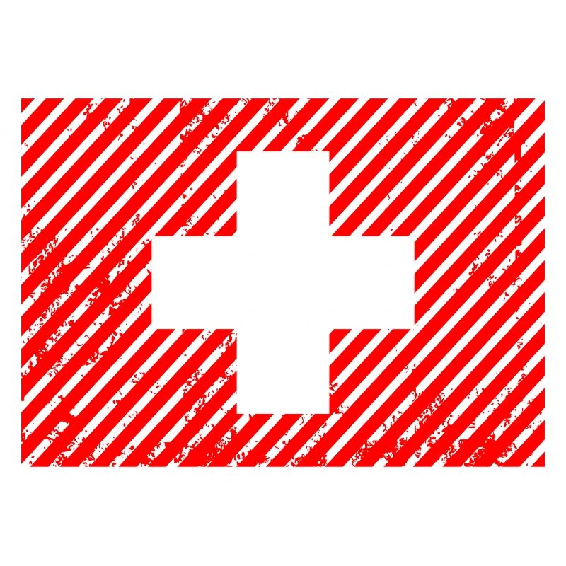  Schweizer Flagge Retro