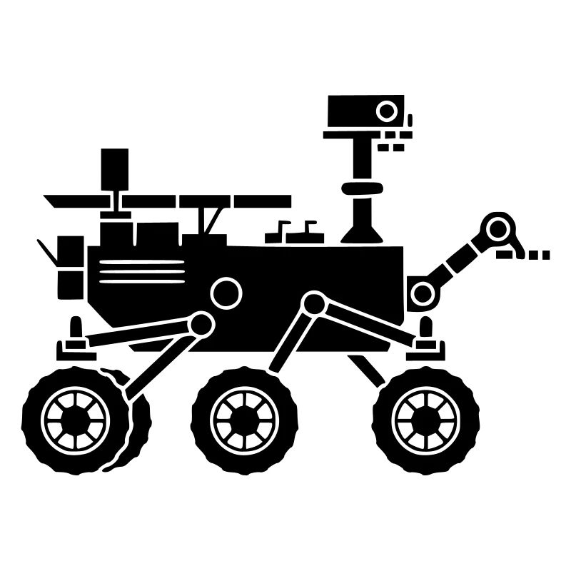 Mars Rover Roboter Silhouette