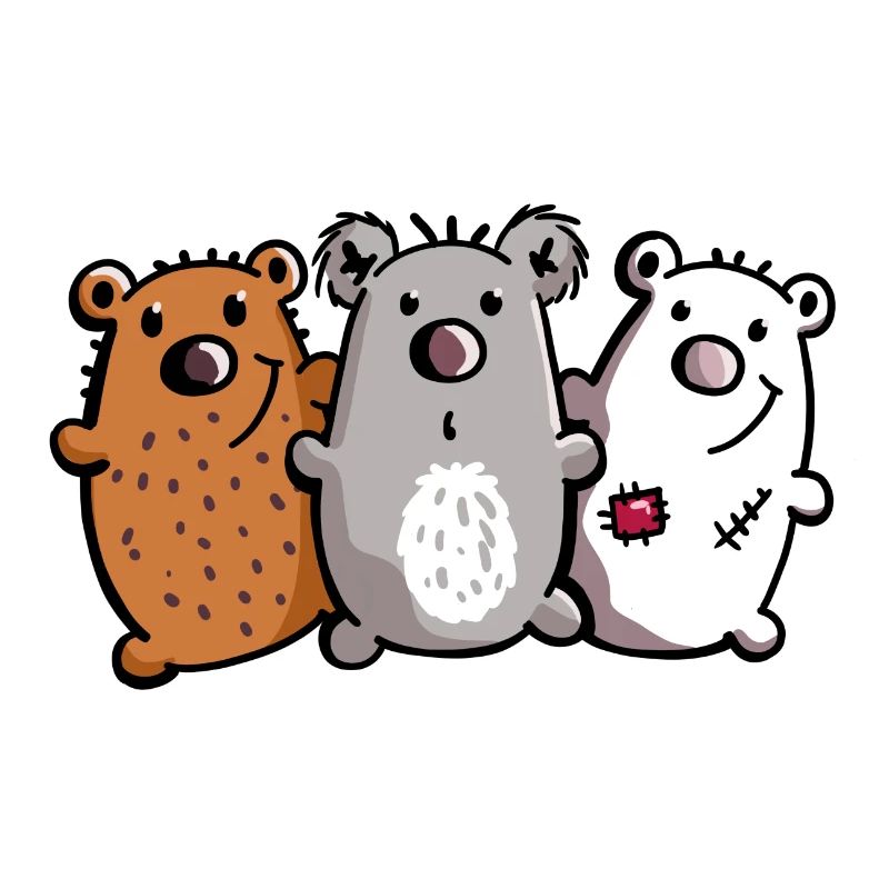 Bären Trio - Bärchen - Koala - Eisbär - Braunbär
