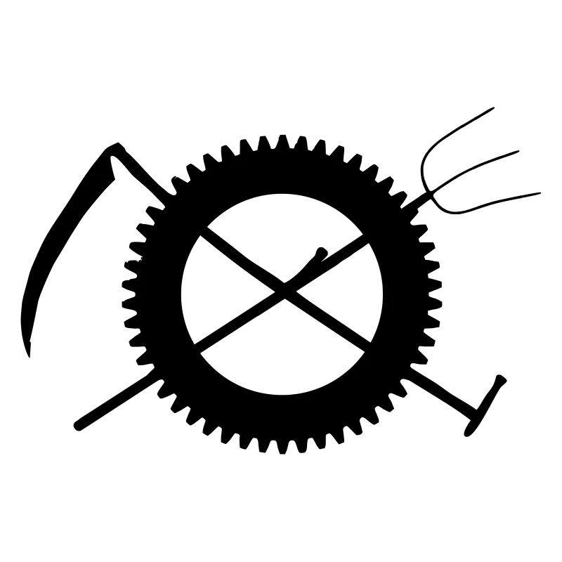 Fork scythe gear farmer icon