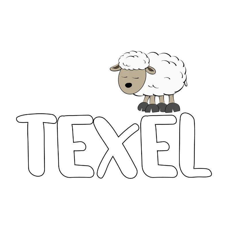 Sheep Texel (colourful version)