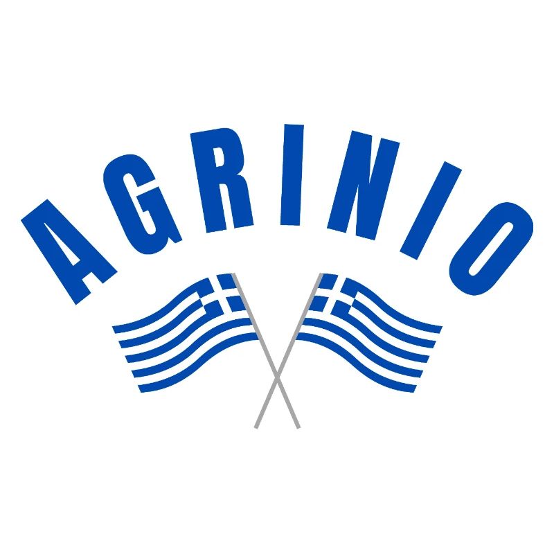 Bogen-Agrinio mit griechischen Flaggen