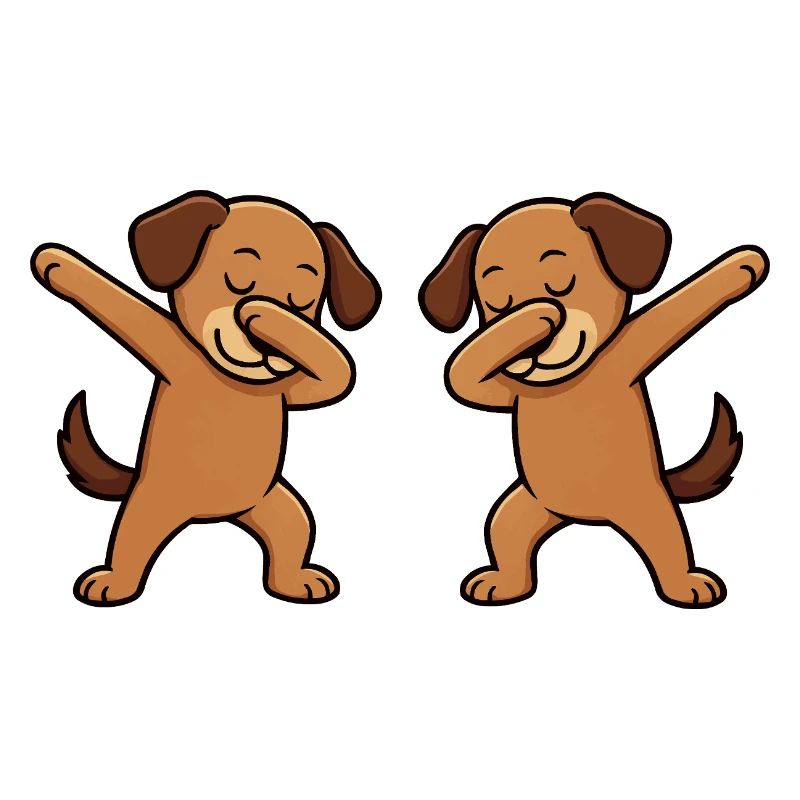 Bande dessinée de dabbing de chien