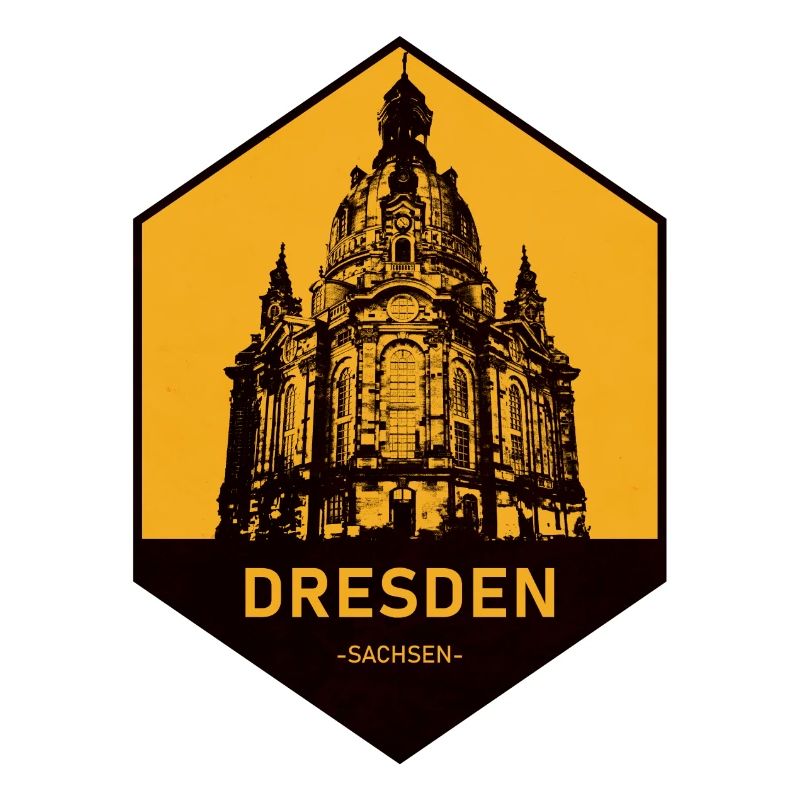 Dresden Architecture Icon Yellow