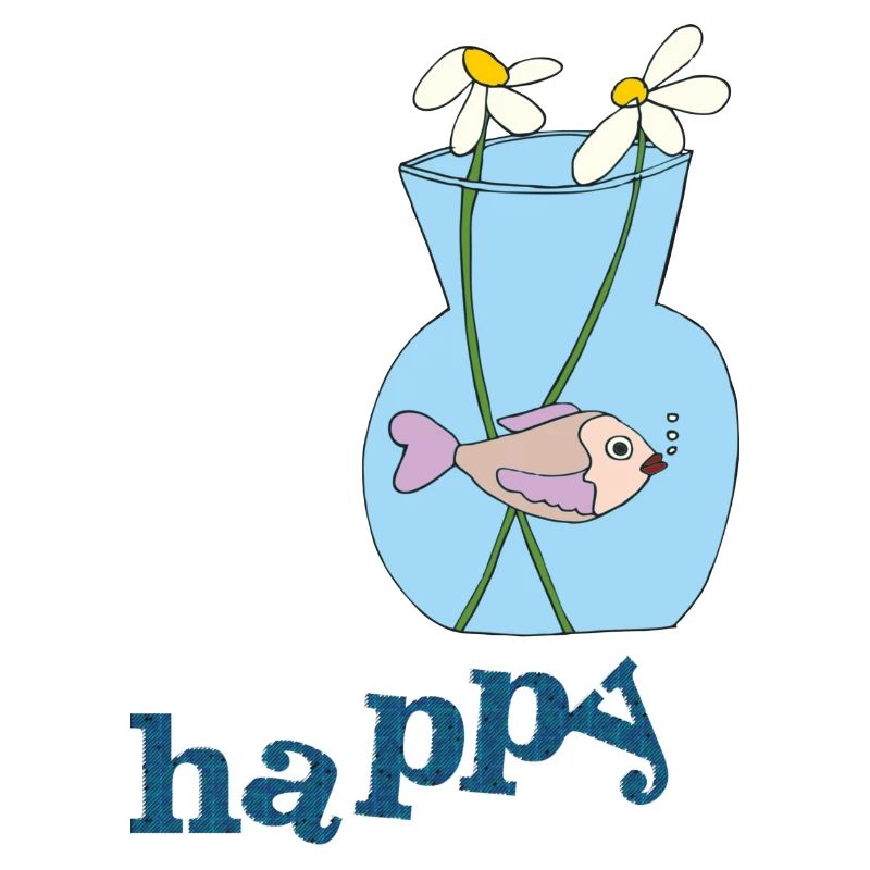 Poisson en bocal Heureux