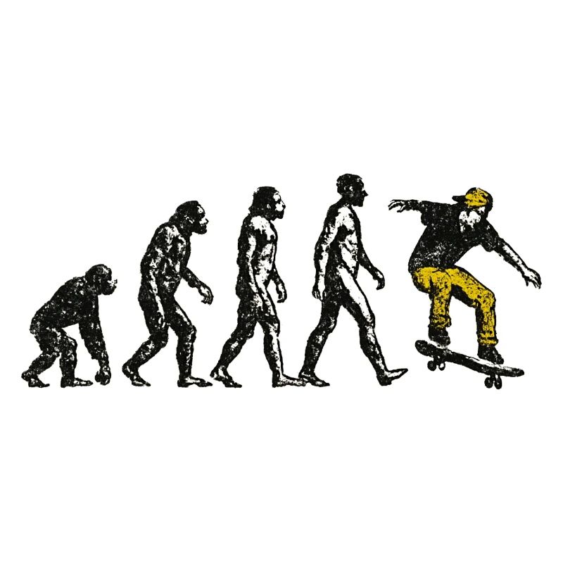 Evolution Skateboarder – Grunge Skate Design