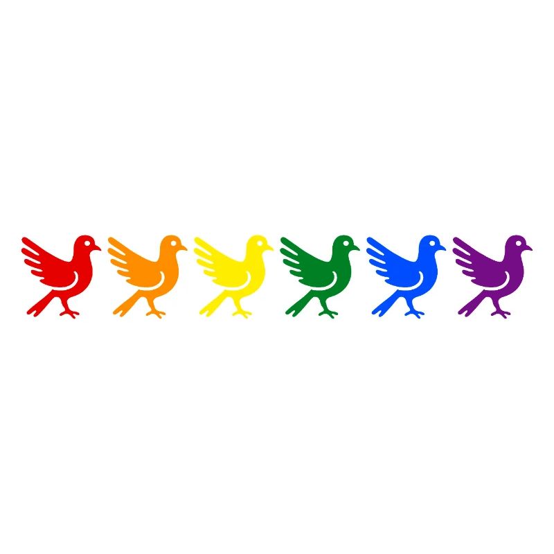Regenbogen Tauben