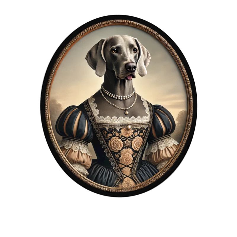 Portrait du chien braque de Weimar Lou