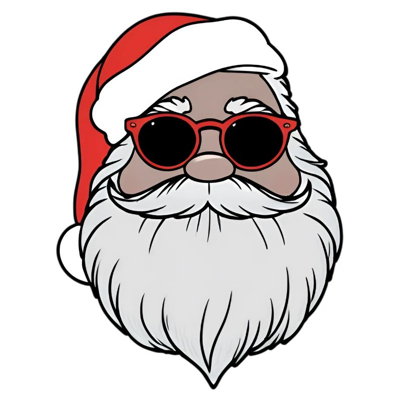 Santa mit roter Sonnenbrille
