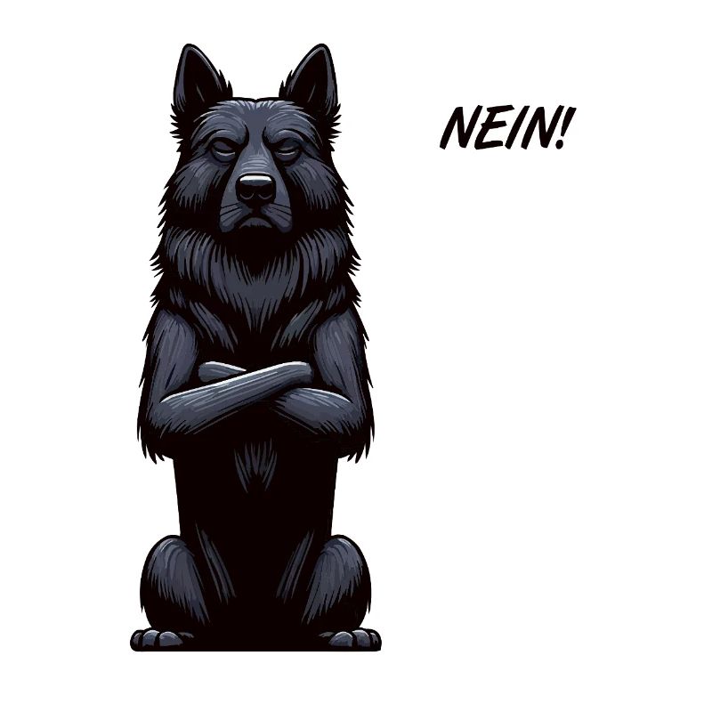Nein Schwarzer Schäferhund Schäferhundbesitzer 