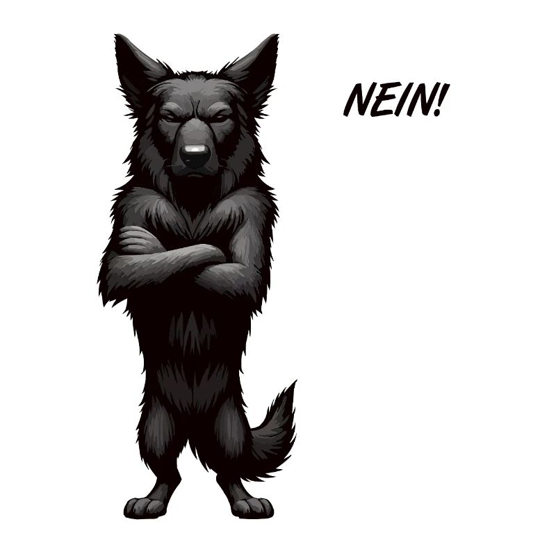 Nein Schwarzer Schäferhund Schäferhundbesitzer 