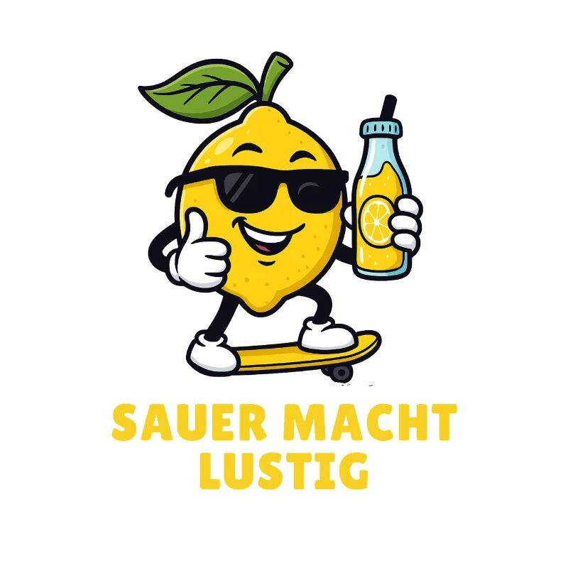 Sour Makes Funny Lemon Fruit Illustrations