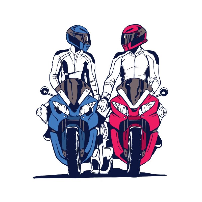 Motorradpaar Liebe