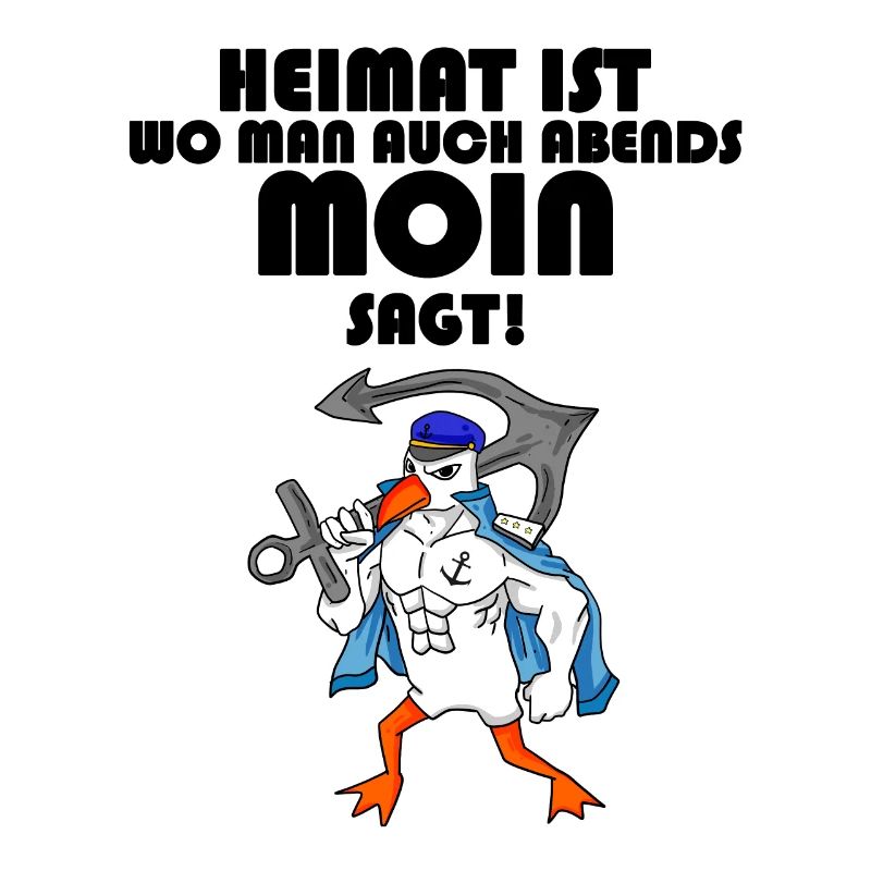 Nordsee Plattdeutsch Spruch Moin Möwe