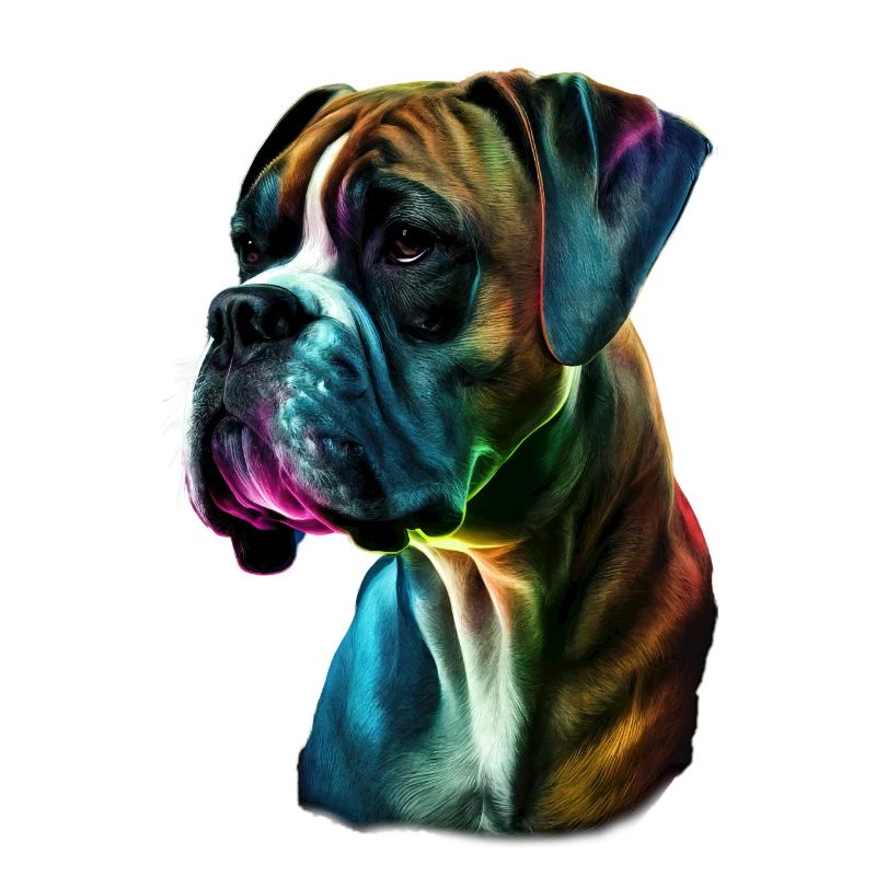 Boxer Hund bunt
