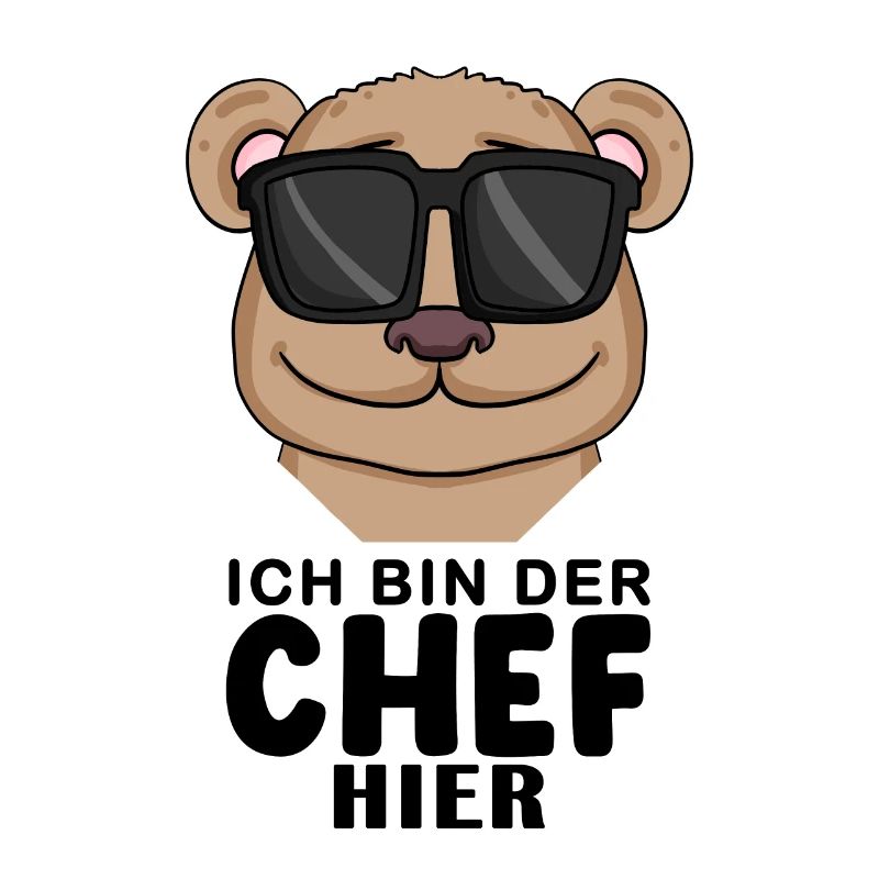 Chef Spruch mit Bär Motiv