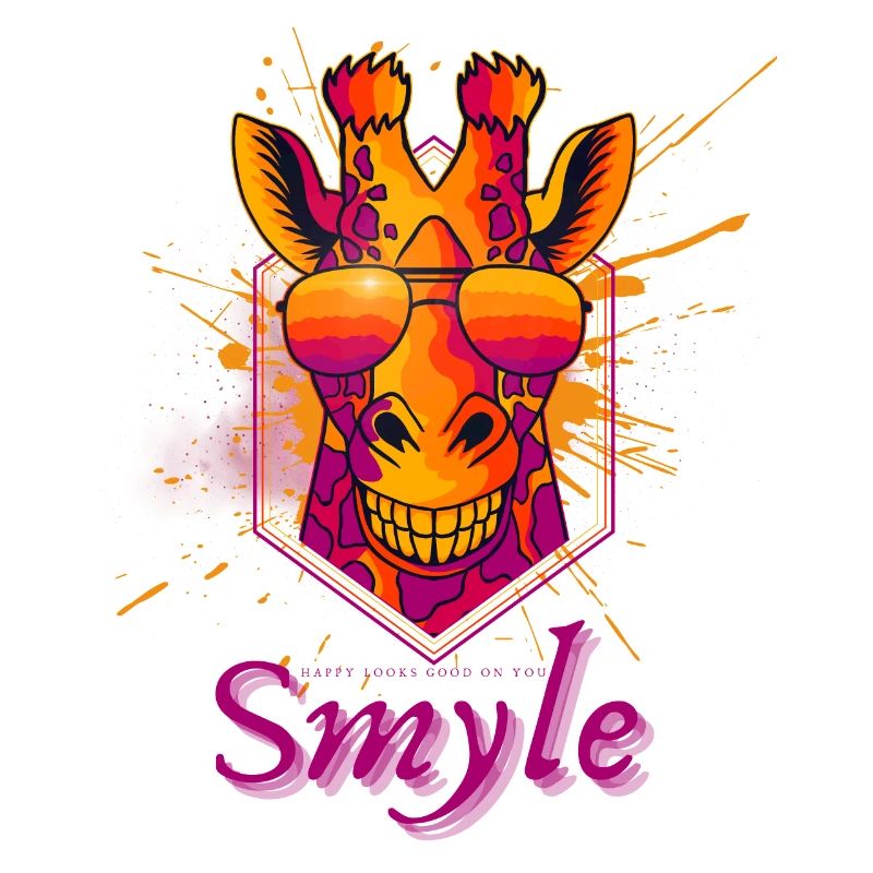 Neon-Giraffe Sonnenbrille Splash