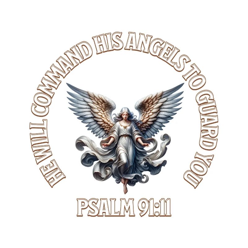 Ange Céleste Psaume 91:11 Design