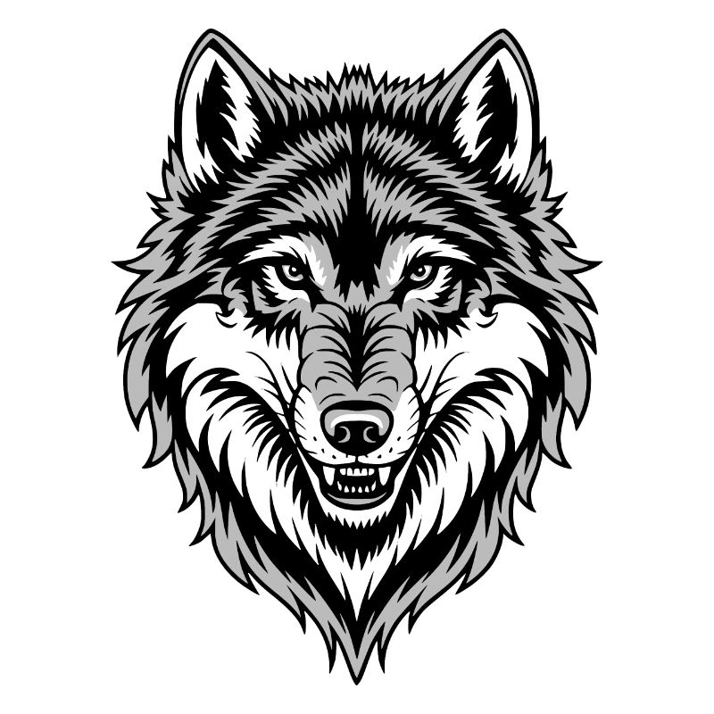 Wolf Kostüm blauer Wolfskopf Werwolf und
