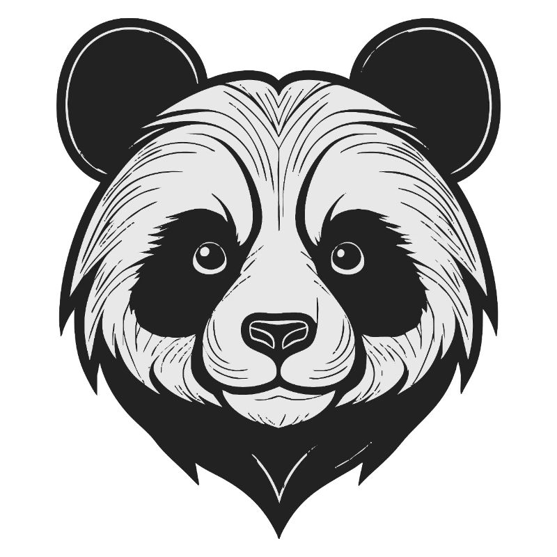 Conception de masque de panda charmant