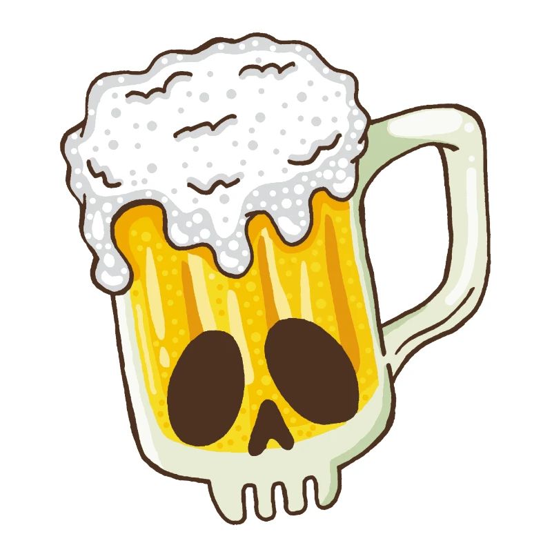 Skull and beer