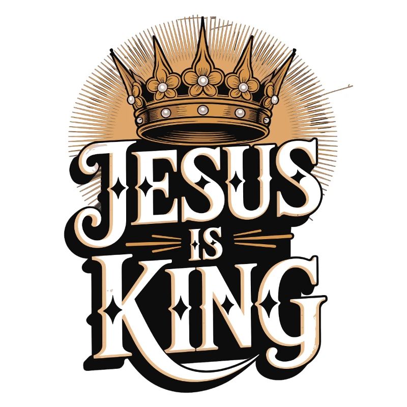 Jesus als König mit Krone Design