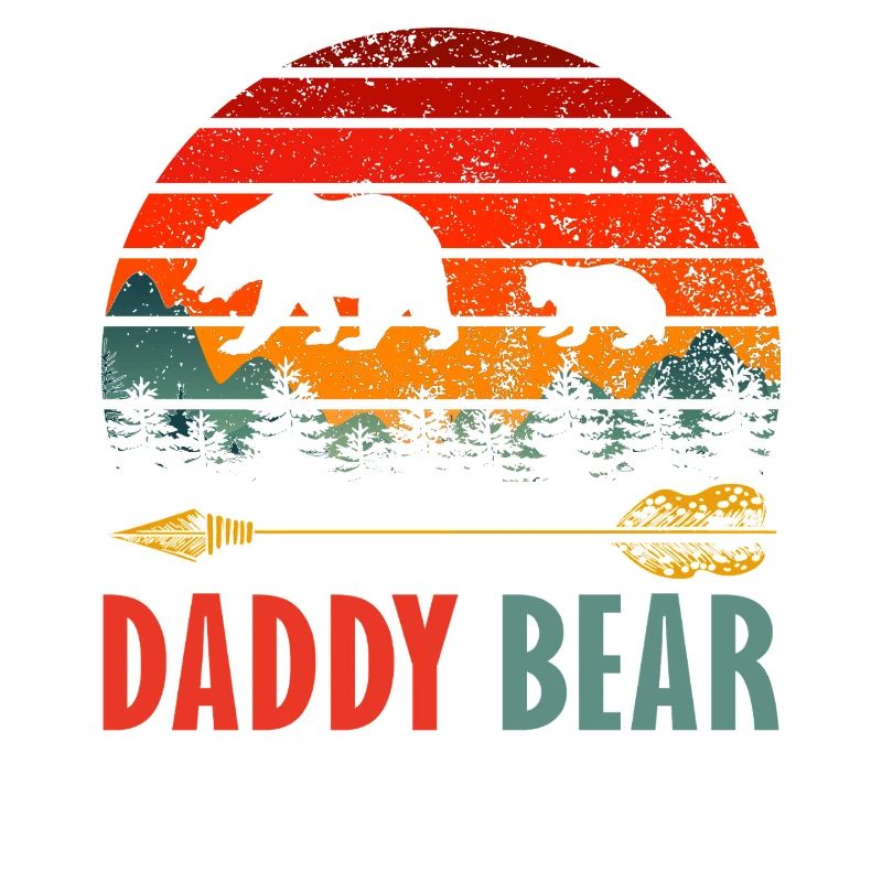 Daddy Bear Wild Forest Sunset Design