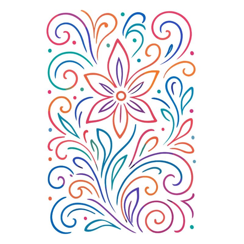 Leuchtendes Blumenmuster in Neonfarben
