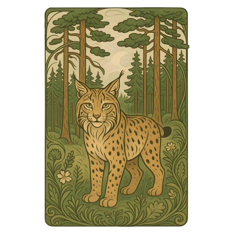 Polnischer Luchs im Waldvolksstil