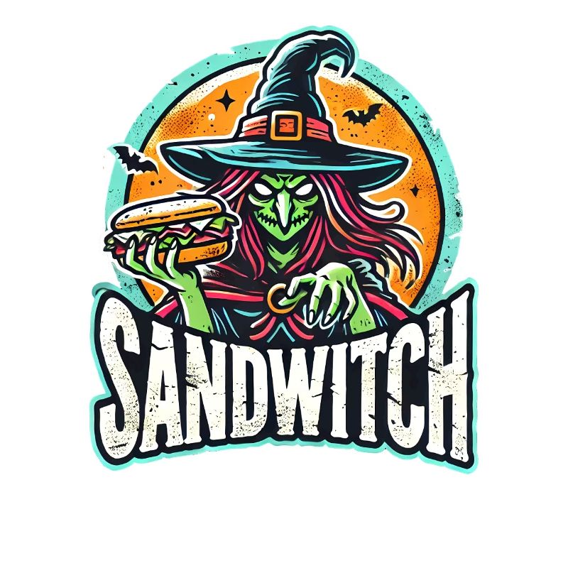 Sandwitch Witch Halloween Illustration