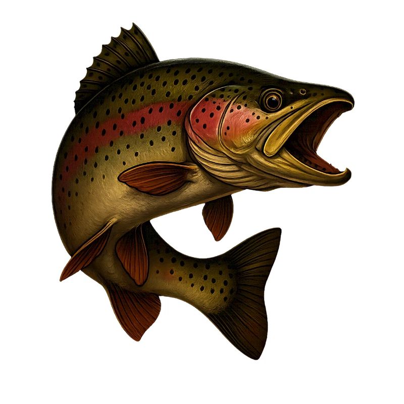Faszinierende Regenbogenforelle Illustration