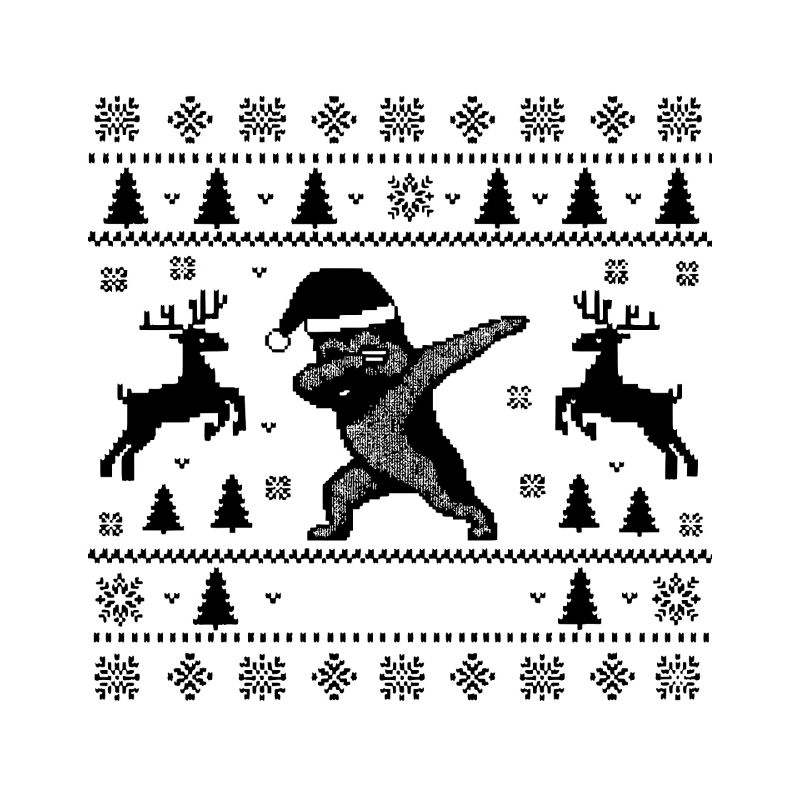 Dabbing German Shepherd Christmas Man