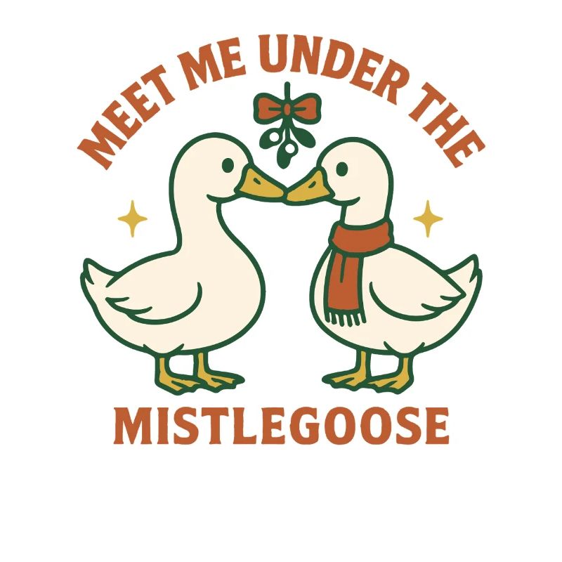 Weihnachtsgans Triff mich unter der Mistelgans