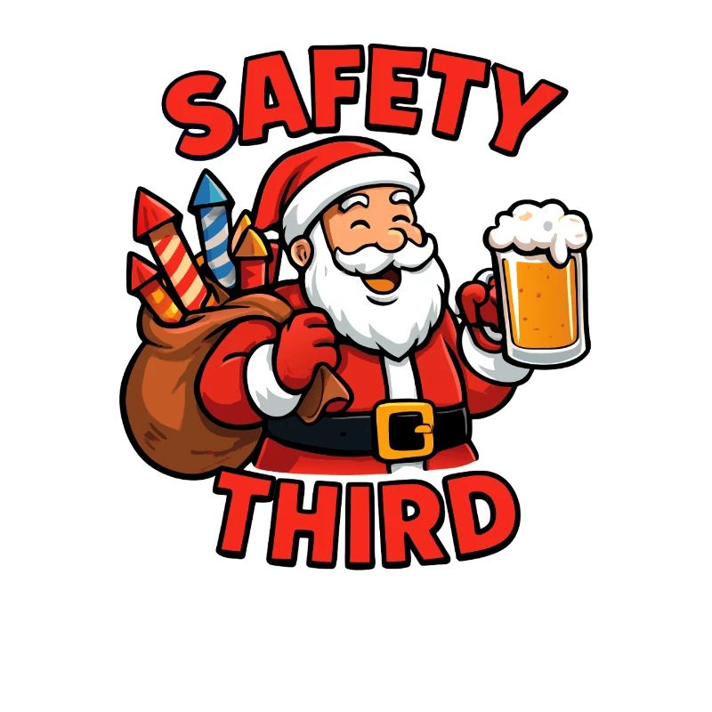 Safety Third Funny Sarcastic Christmas Safe