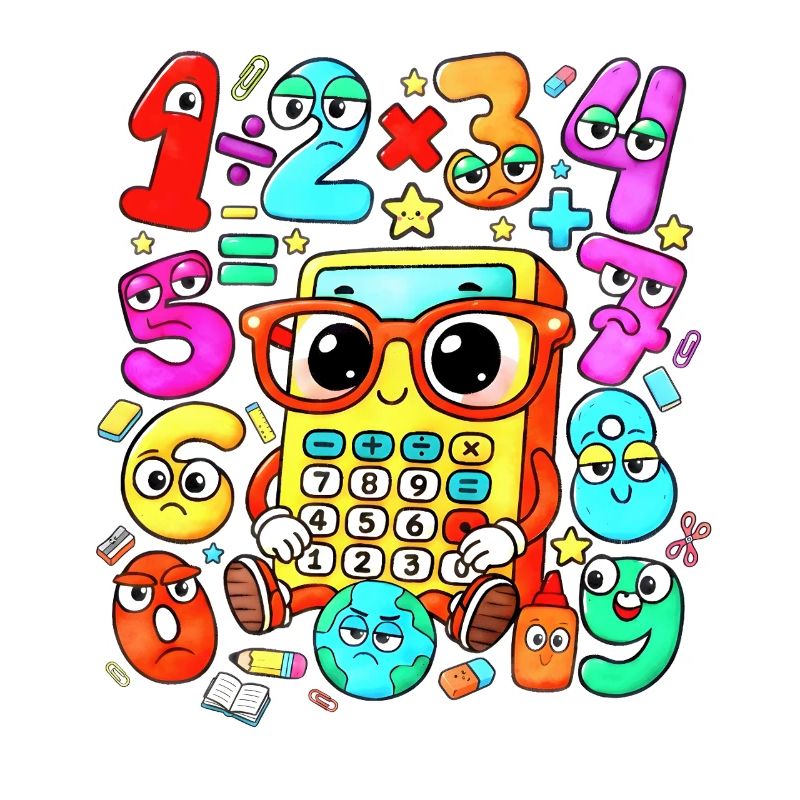 number day Playful Math Calculator Crew