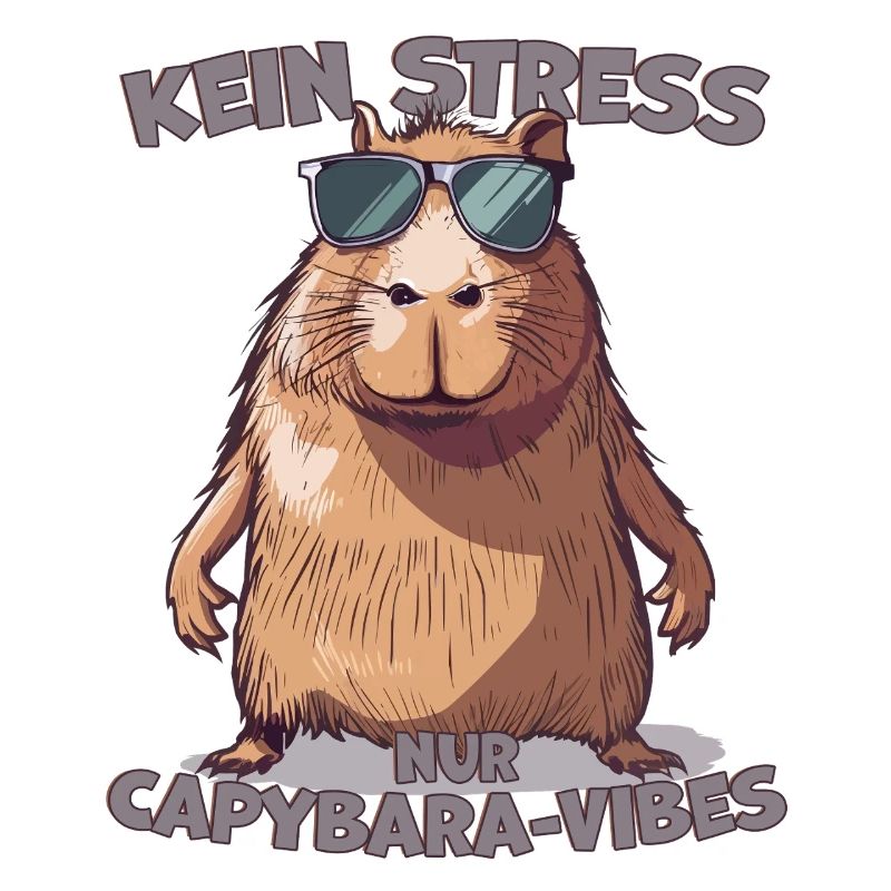 Capybara Saying No Stress Only Vibes