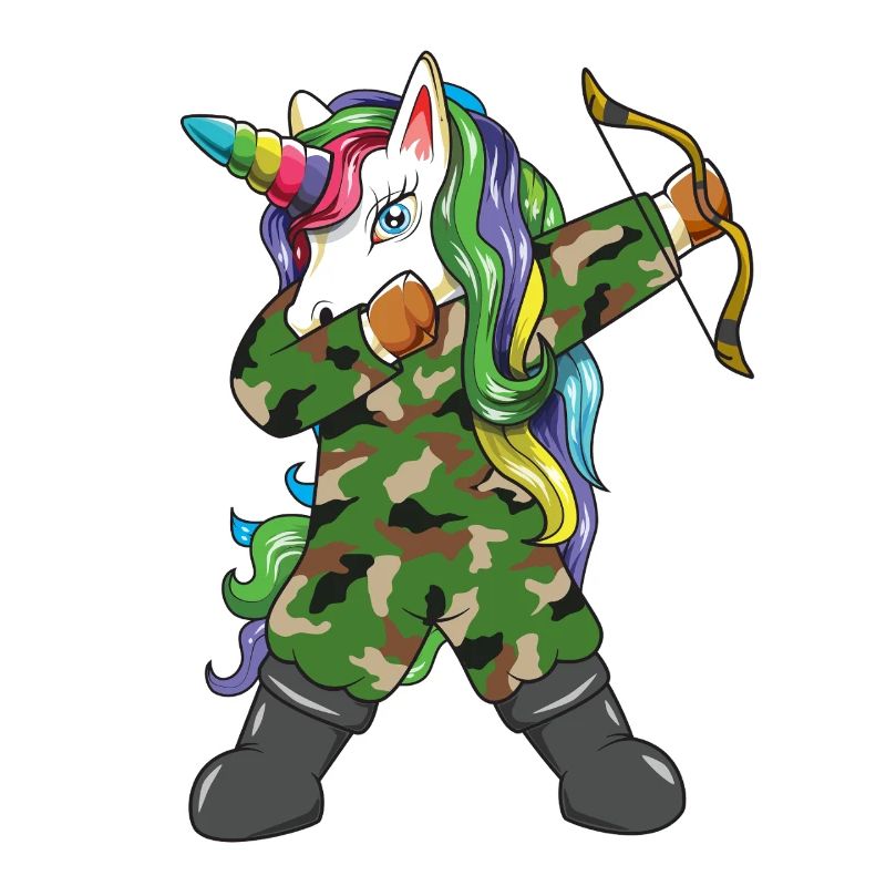 Dab Chasseur de Licorne Camouflage Archer Arc Chasseur d’Arc