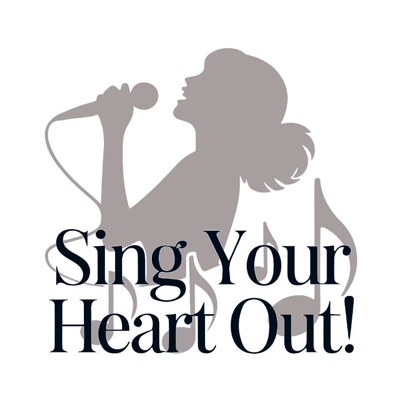 Sing dein Herzens-Aus Silhouette