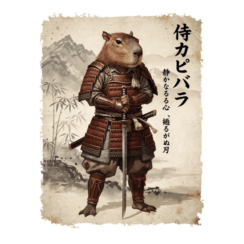 Samurai, Capybara, Japanische Kunst, Anime