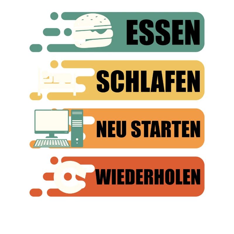 Technischer Support ESSEN SCHLAFEN NEU STARTEN