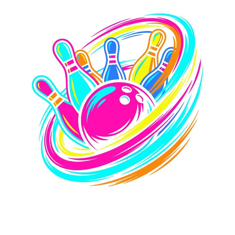 Bowlingkugel und Pins Strike
