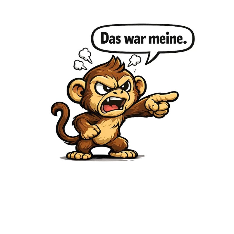 Affe Humor lustiger Spruch Geschenk