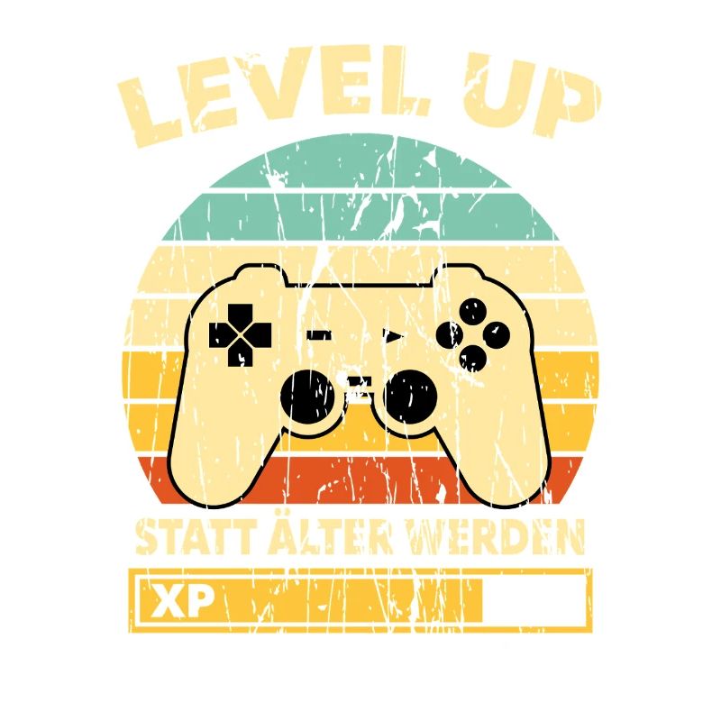 Level Up Retro Controller XP Geburtstag