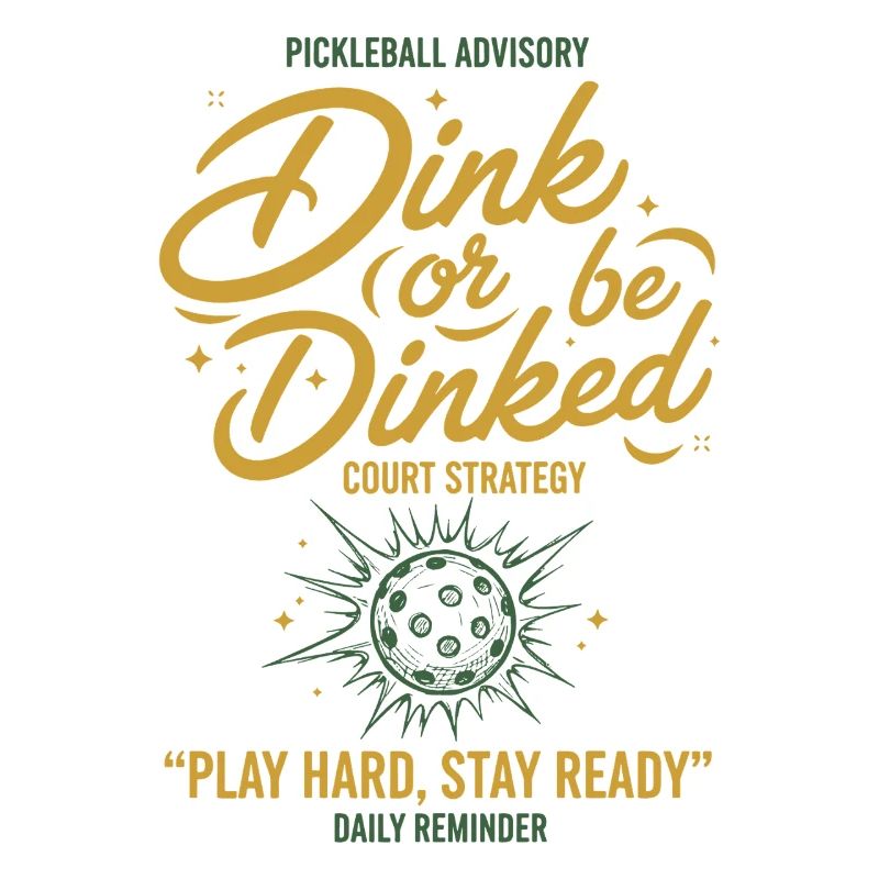 Pickleball Dink Or Be Dinked Funny Player Play
