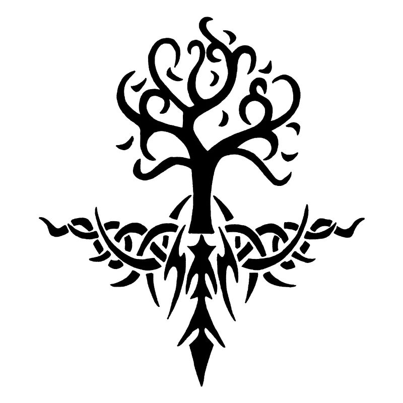Schwarzer dorniger Baum