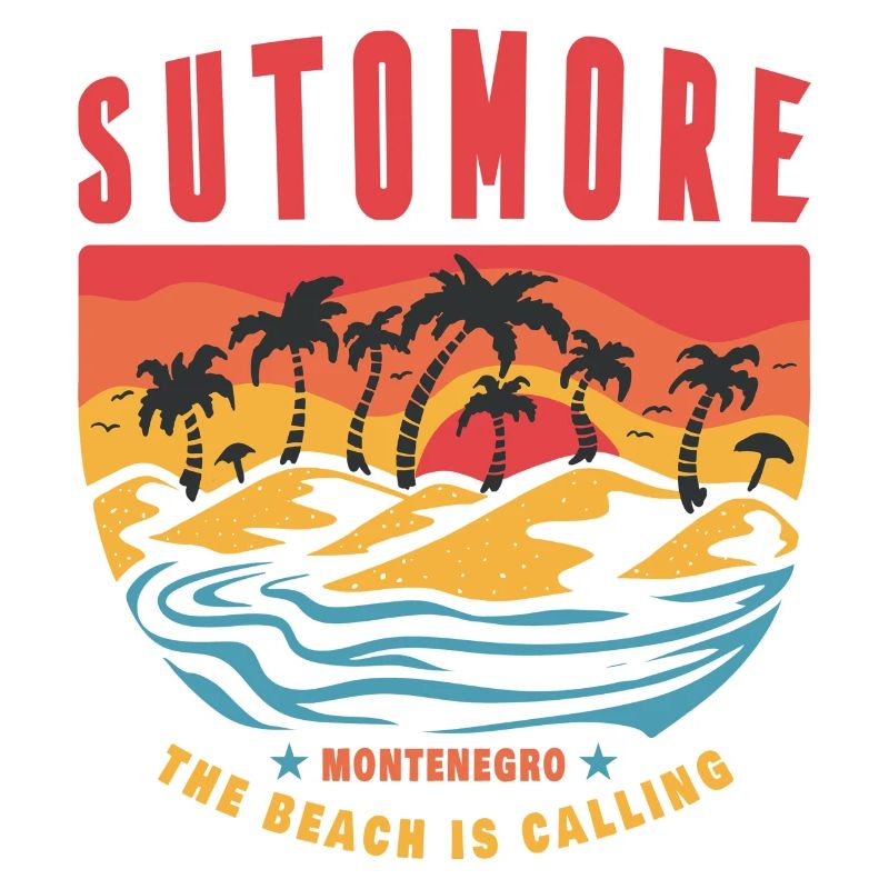 Conception de la plage de Sutomore au Monténégro